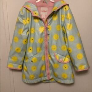 Cat & Jack Blue Raincoat with Yellow Sun Print